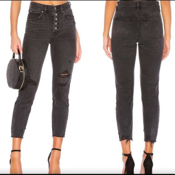 Free People Denim - Free People | We The Free Black Denim High Rise Button Fly  Jeans